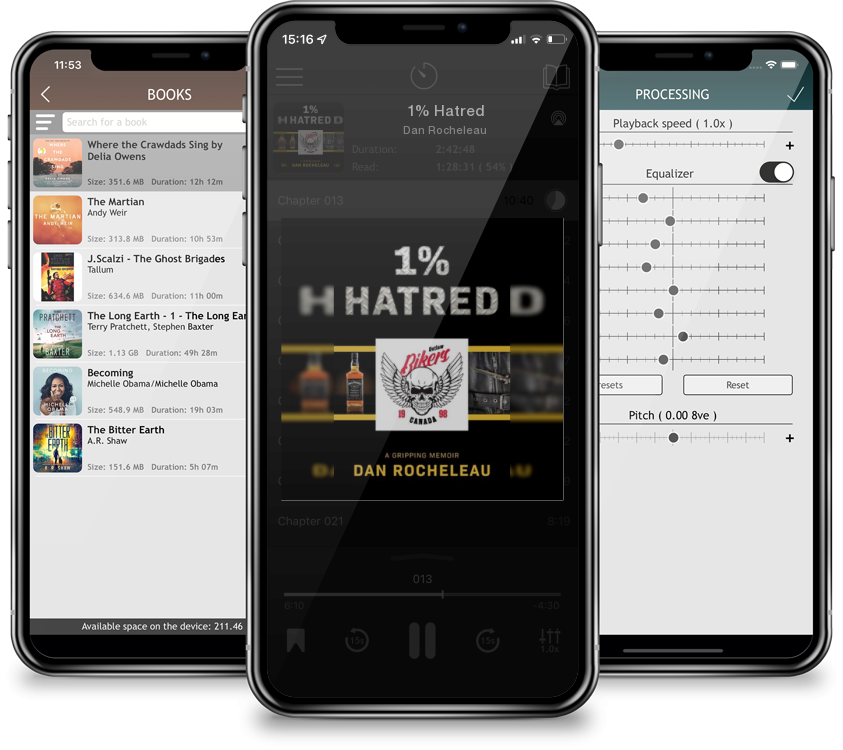 Audiobook 1% Hatred by Dan Rocheleau