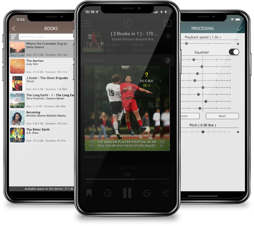 Audiobook [ 2 Books in 1 ] - 170 Soccer Player Photos in HD - Full Color High Resolution Images: This Book Includes 2 Photo Albums - Male And Female Athletes - by Event Photos Around the World