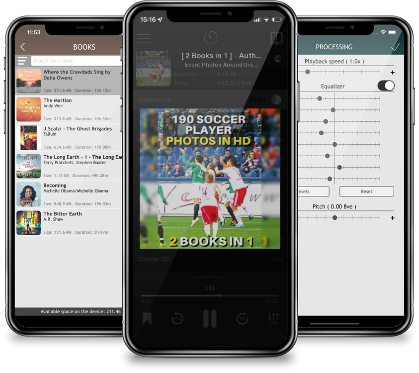 Audiobook [ 2 Books in 1 ] - Authentic Stock Photography - High Resolution Images - 190 Soccer Player Photos in HD - Black and White Prints: This Book Includes by Event Photos Around the World