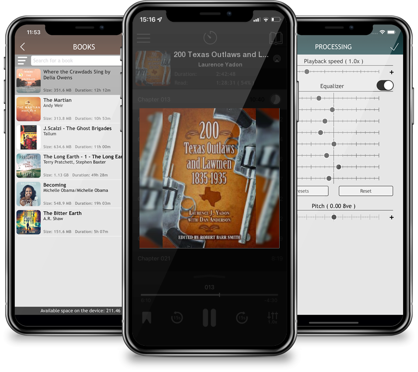 Audiobook 200 Texas Outlaws and Lawmen: 1835-1935 by Laurence Yadon