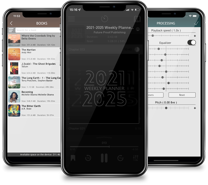 Audiobook 2021-2025 Weekly Planner: 60 Month Calendar, 5 Years Weekly Organizer Book for Activities and Appointments with To-Do List, Agenda for 260 Weeks by Future Proof Publishing