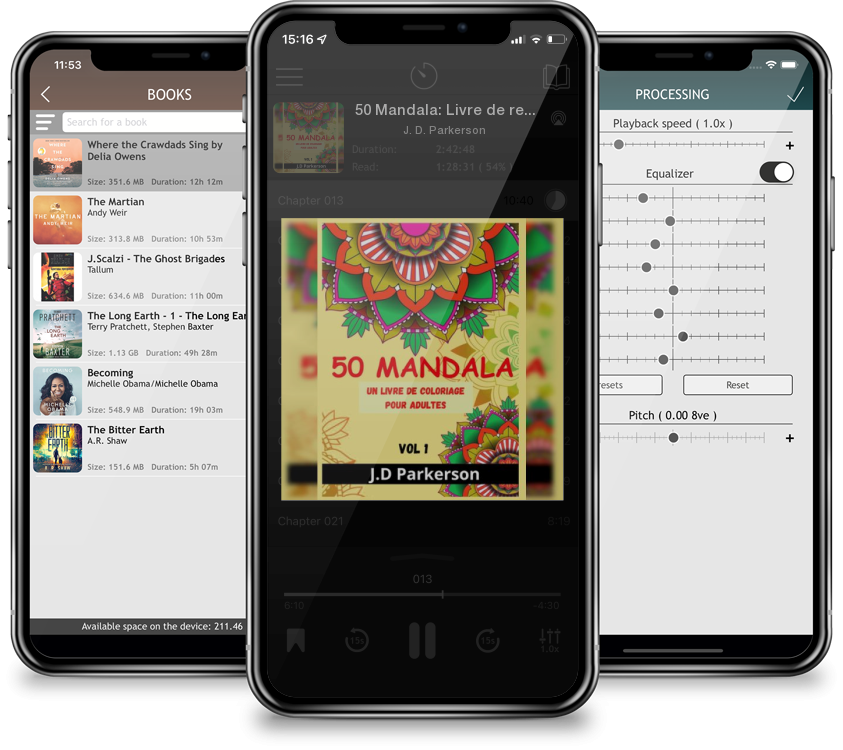 Listen 50 Mandala: Livre de relaxation et de déstressage avec des motifs mandalas uniques by J. D. Parkerson in MP3 Audiobook Player for free