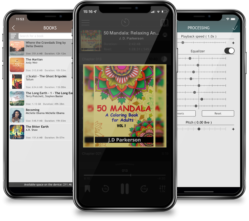 Listen 50 Mandala: Relaxing And Stress Relieff A Book With Unique Mandala Designs by J. D. Parkerson in MP3 Audiobook Player for free