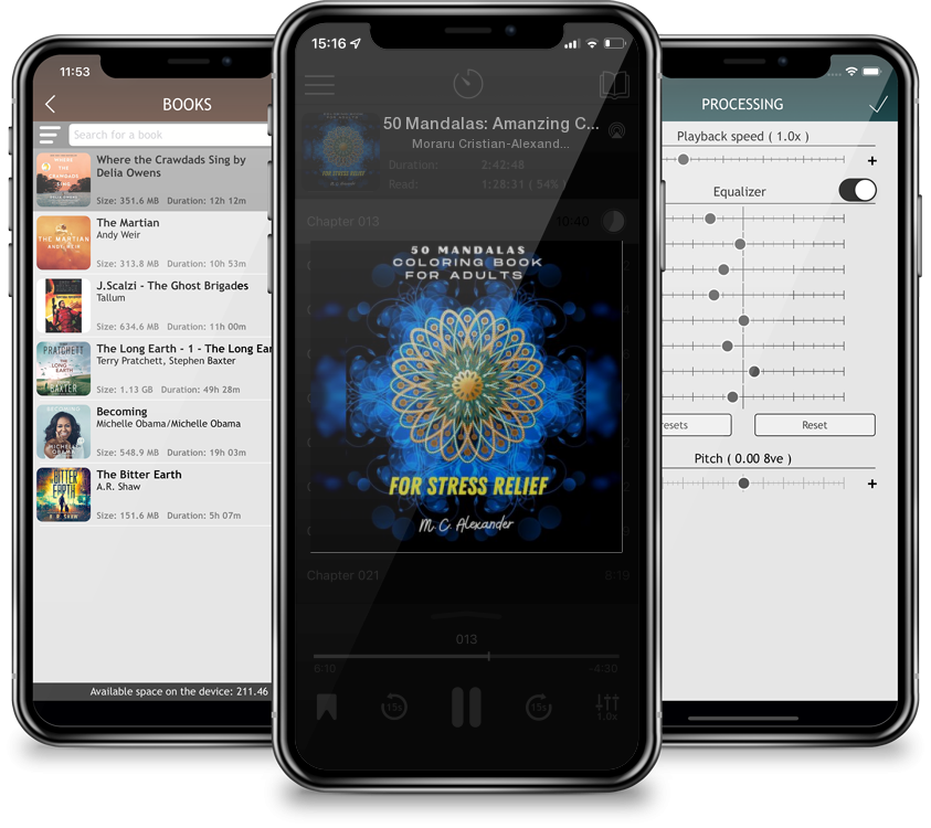 Audiobook 50 Mandalas: Amanzing Coloring Mandalas Flowers, Adults Relaxation, Most Beautiful Mandalas, For Good Vibes & Stress Relief by Moraru Cristian-Alexandru