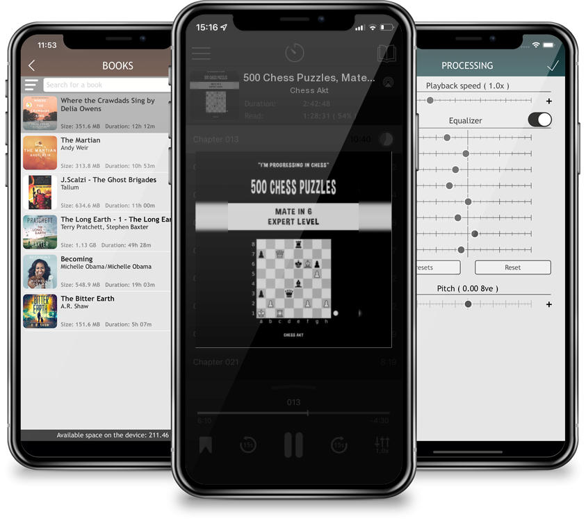 Audiobook 500 Chess Puzzles, Mate in 6, Expert Level by Chess Akt