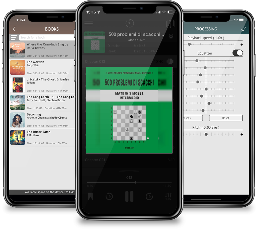 Audiobook 500 problemi di scacchi, Mate in 3 mosse, Intermedio by Chess Akt