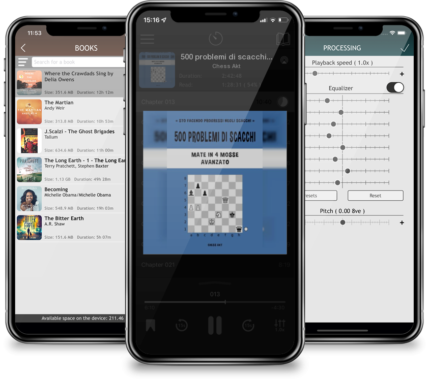 Listen 500 problemi di scacchi, Mate in 4 mosse, Avanzato by Chess Akt in MP3 Audiobook Player for free