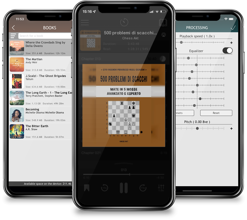 Audiobook 500 problemi di scacchi, Mate in 5 mosse, Avanzato ed Esperto by Chess Akt