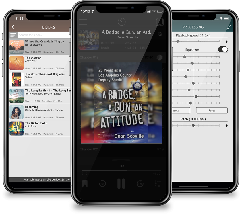 Audiobook A Badge, a Gun, an Attitude: 25 Years as a Los Angeles County Deputy Sheriff by Dean Scoville