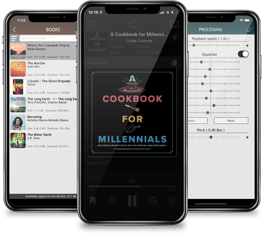 Listen A Cookbook for Millennials: And Literally Anyone Else but IDK If the Jokes Will Make Sense Sorry :( by Caleb Couturie in MP3 Audiobook Player for free