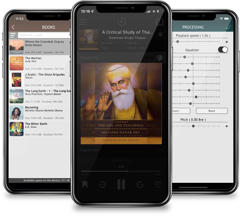Listen A Critical Study of The Life and Teachings of Sri Guru Nanak Dev: The Founder of Sikhism by Sewaram Singh Thapar in MP3 Audiobook Player for free