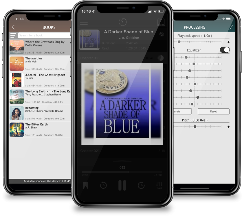 Audiobook A Darker Shade of Blue by L. a. Girifalco