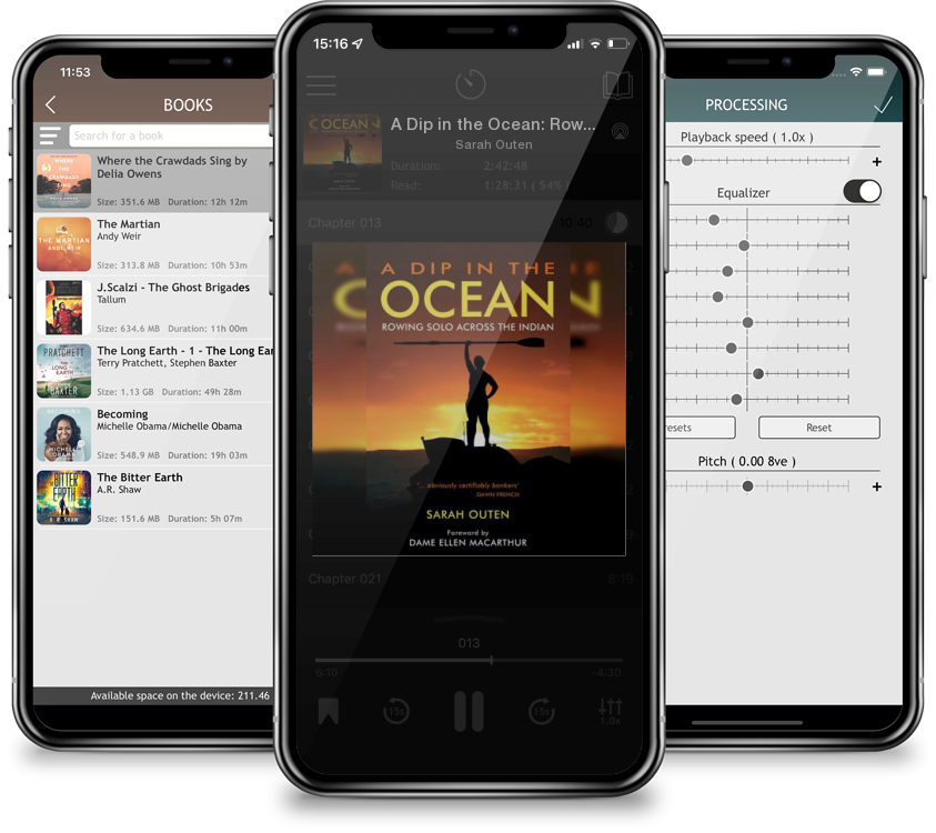 Audiobook A Dip in the Ocean: Rowing Solo Across the Indian by Sarah Outen