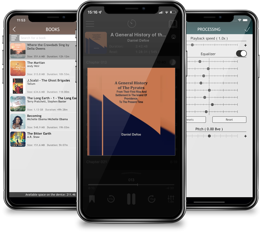 Audiobook A General History of the Pyrates: from their first rise and settlement in the island of Providence, to the present time by Daniel Defoe