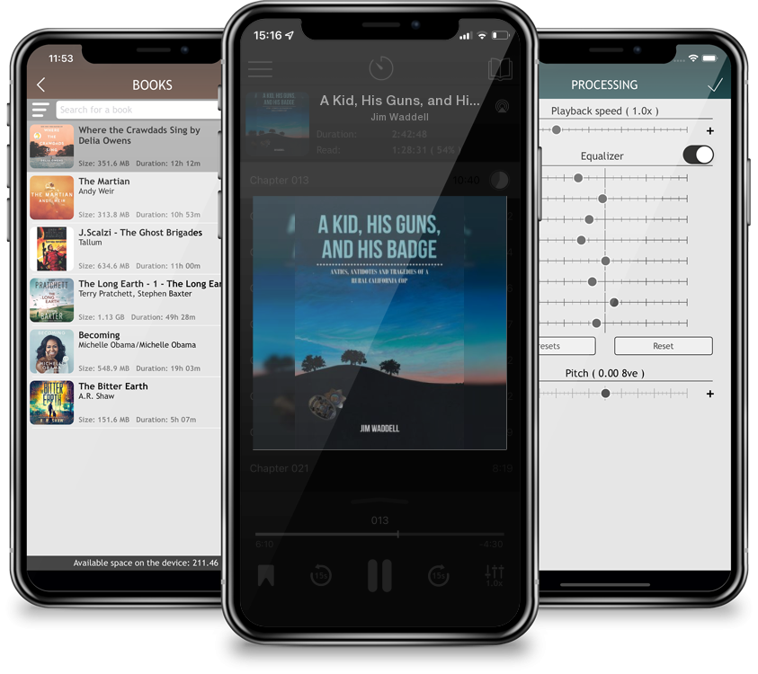 Audiobook A Kid, His Guns, and His Badge: Antics, Antidotes and Tragedies of a Rural California Cop by Jim Waddell
