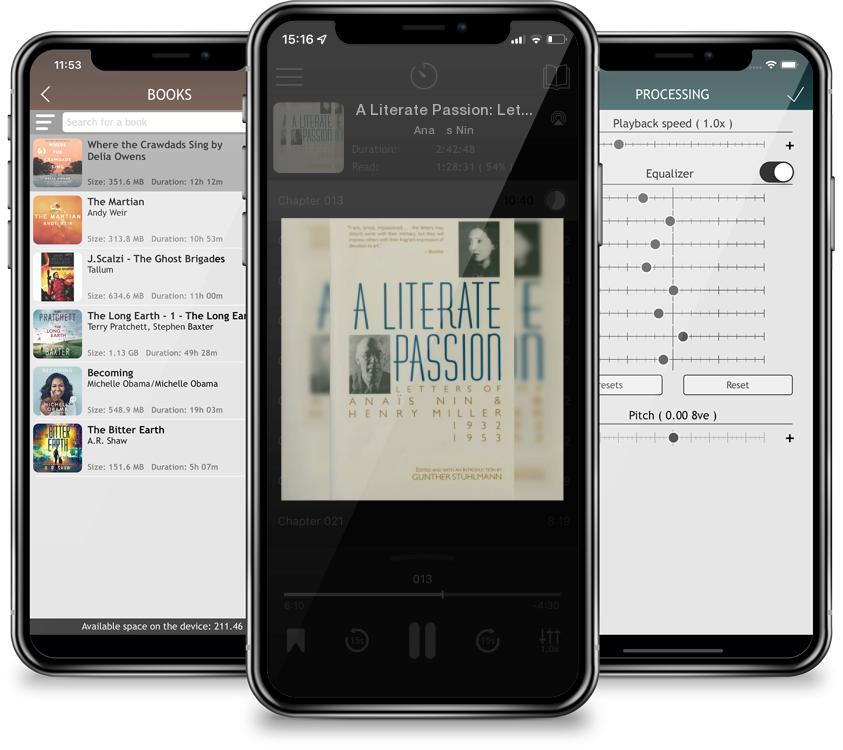 Audiobook A Literate Passion: Letters of Anaïs Nin & Henry Miller, 1932-1953 by Anaïs Nin