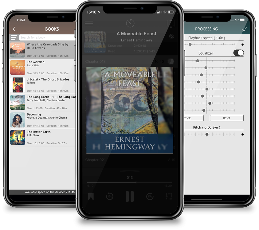 Listen A Moveable Feast by Ernest Hemingway in MP3 Audiobook Player for free