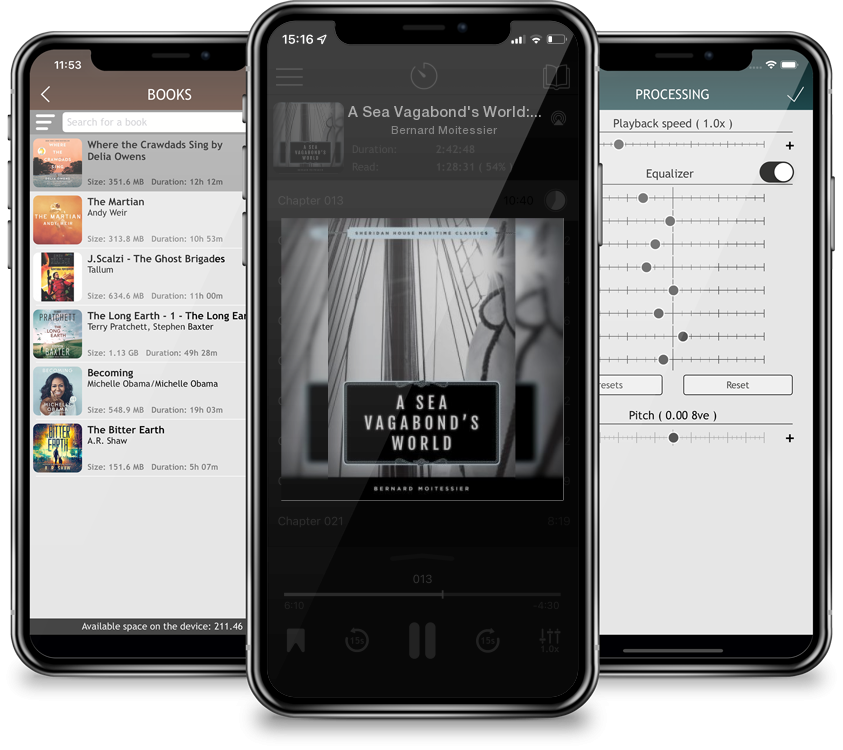 Audiobook A Sea Vagabond\'s World: Boats and Sails, Distant Shores, Islands and Lagoons by Bernard Moitessier