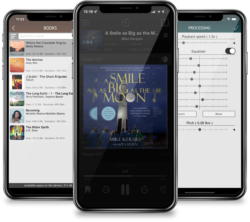 Audiobook A Smile as Big as the Moon: A Special Education Teacher, His Class, and Their Inspiring Journey Through U.S. Space Camp by Mike Kersjes