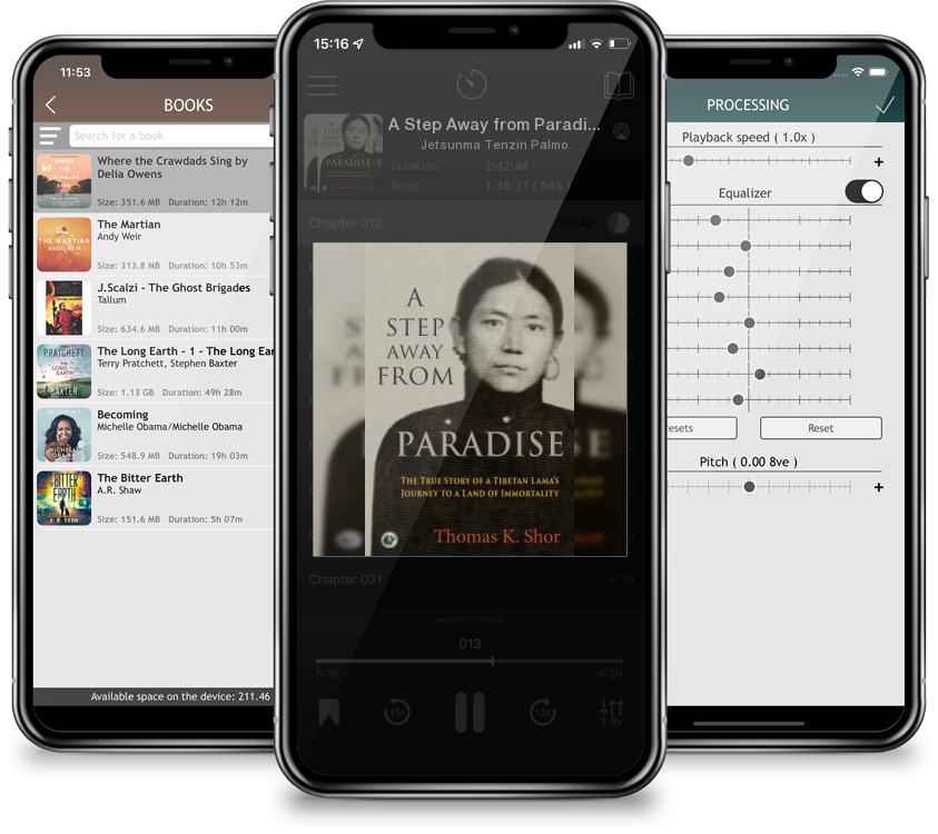 Audiobook A Step Away from Paradise: The True Story of a Tibetan Lama\'s Journey to a Land of Immortality by Jetsunma Tenzin Palmo