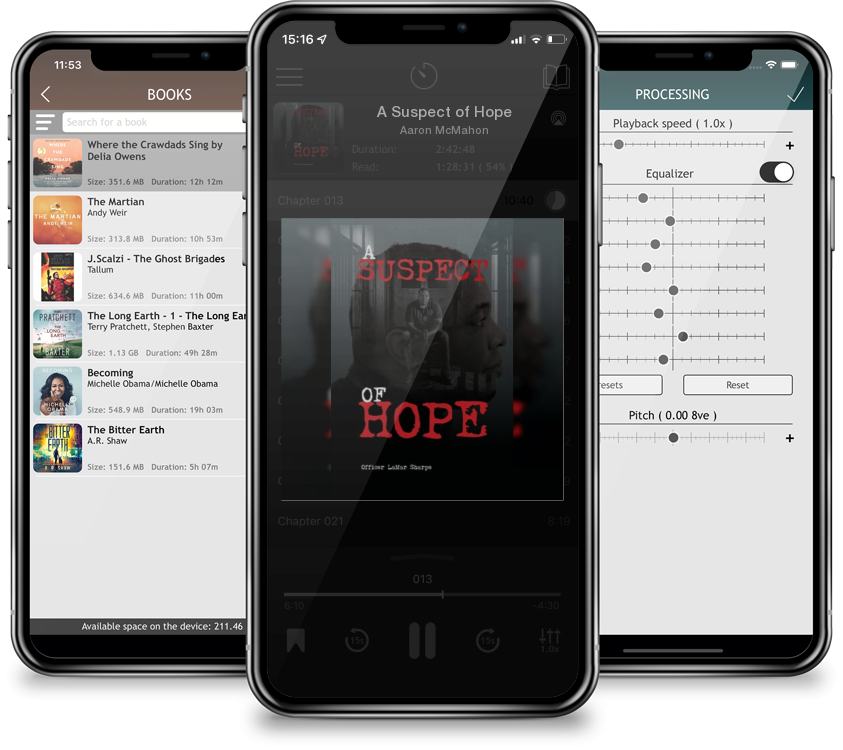 Audiobook A Suspect of Hope by Aaron McMahon