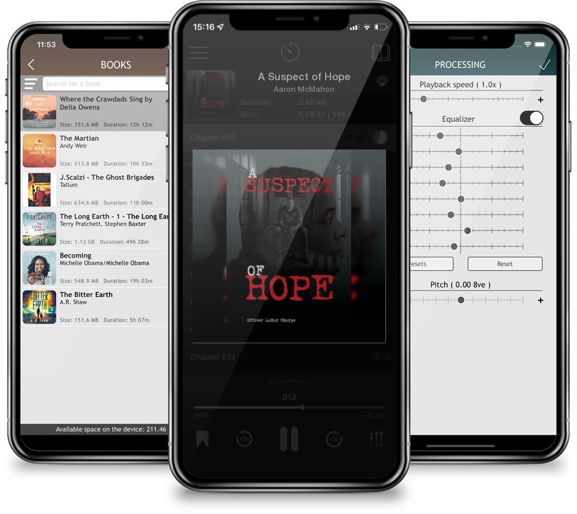 Listen A Suspect of Hope by Aaron McMahon in MP3 Audiobook Player for free