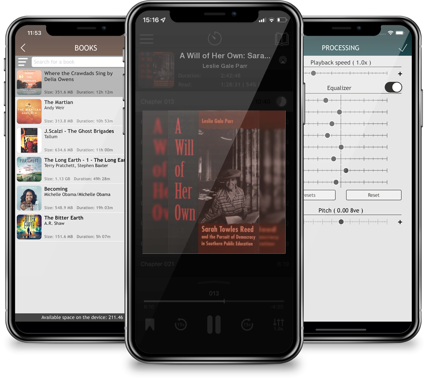 Audiobook A Will of Her Own: Sarah Towles Reed and the Pursuit of Democracy in Southern Public Education by Leslie Gale Parr