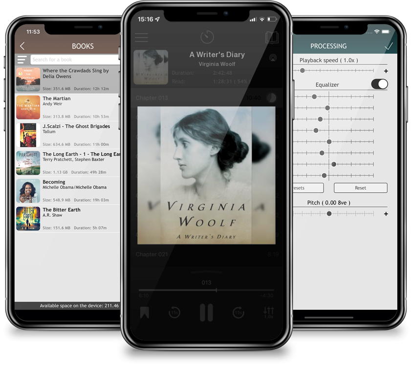 Listen A Writer's Diary by Virginia Woolf in MP3 Audiobook Player for free