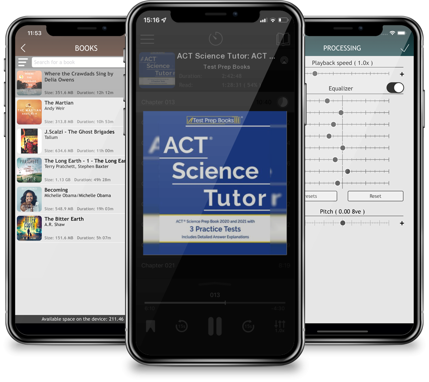 Listen ACT Science Tutor: ACT Science Prep Book 2020 and 2021 with 3 Practice Tests [Includes Detailed Answer Explanations] by Test Prep Books in MP3 Audiobook Player for free