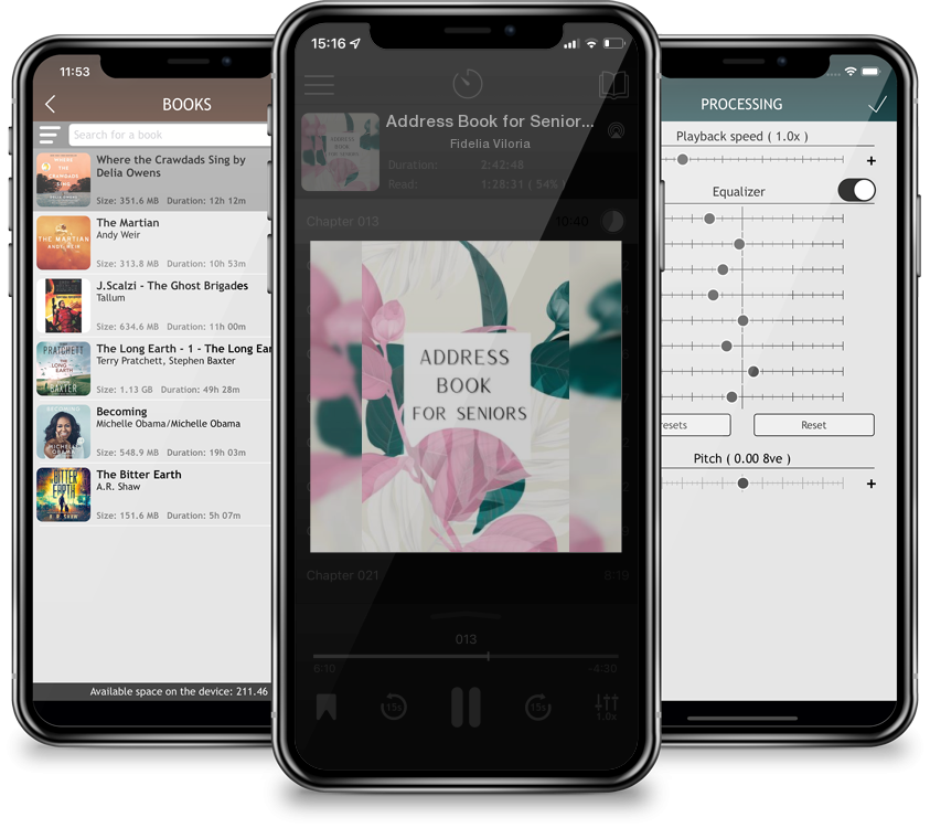 Audiobook Address Book for Seniors: Alphabetical Journal with Tabs Contact Notebook Organizer Telephone Number and Address Book with Tabs by Fidelia Viloria