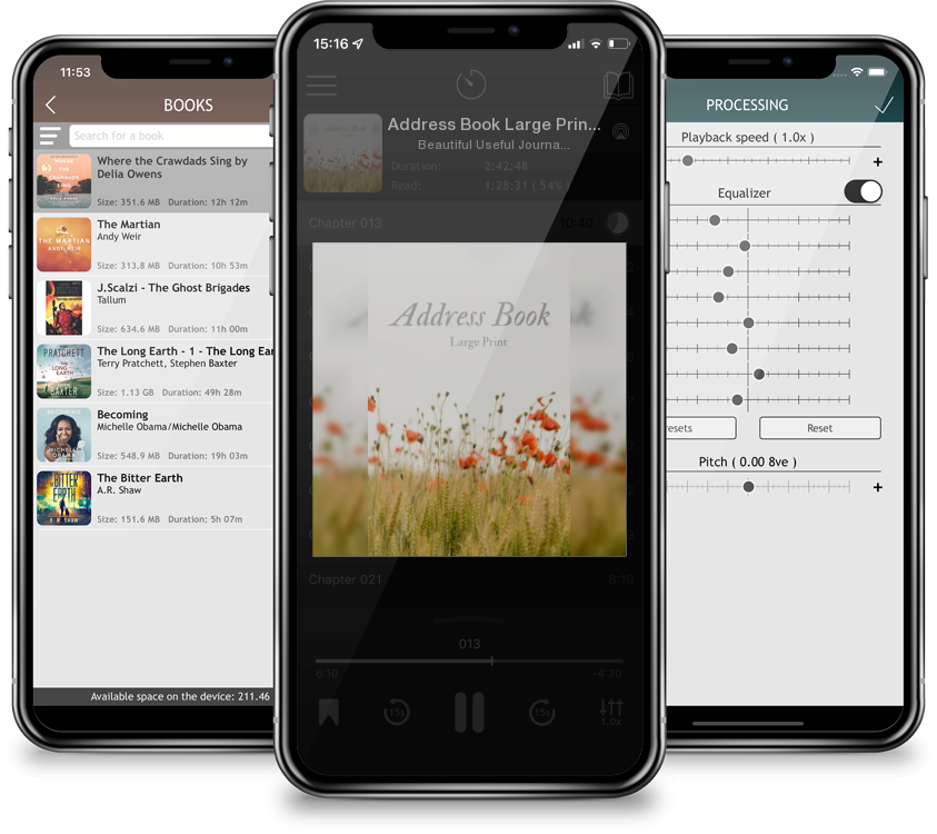 Audiobook Address Book Large Print: For Contacts, Addresses, Phone Numbers, Emails & Emergency reference (Large Print / Paperback) by Beautiful Useful Journal