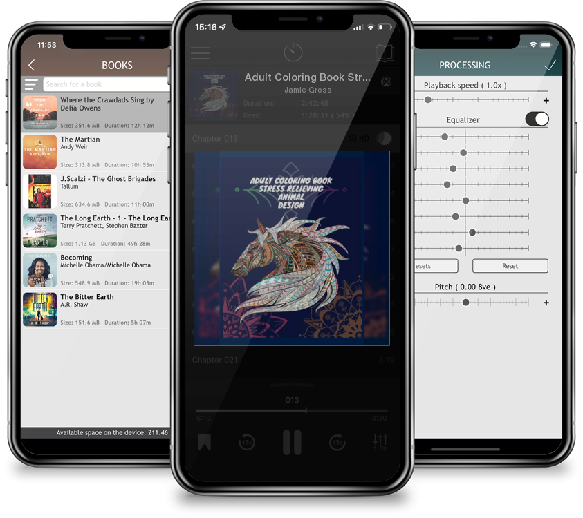 Audiobook Adult Coloring Book Stress Relieving: Easy and Simple Large Prints for Adult Relaxing Therapy With Animal Designs by Jamie Gross