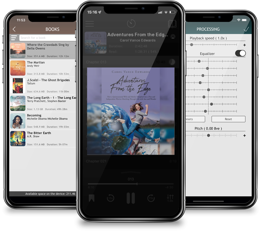 Audiobook Adventures From the Edge: How a Quintessential Wife and Mother Morphed into a Free and Independent Warrior Marching Through Life with Awe and Wo by Carol Vance Edwards