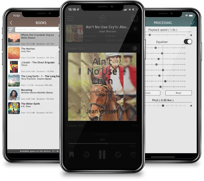 Audiobook Ain\'t No Use Cry\'n: Abusive Childhood Recovery by Jean Wonser