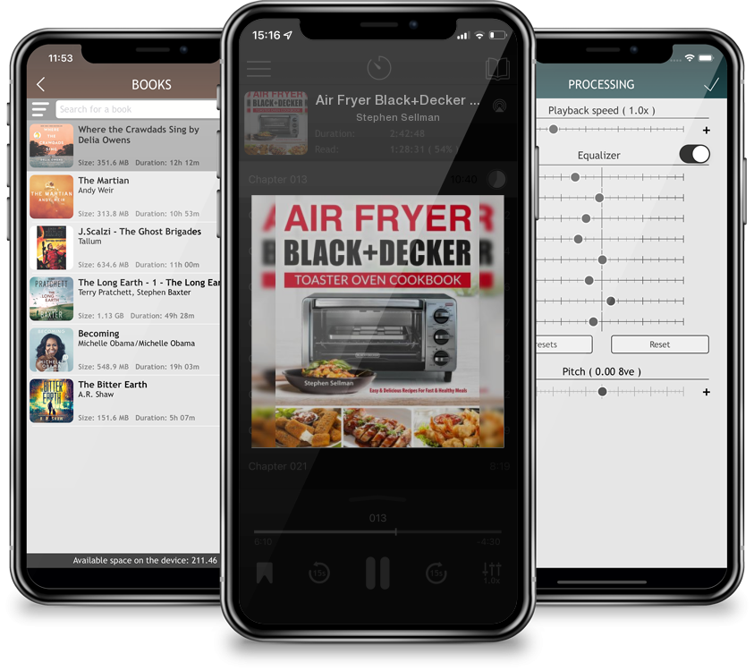Audiobook Air Fryer Black+Decker Toaster Oven Cookbook: Easy & Delicious Recipes For Fast & Healthy Meals by Stephen Sellman