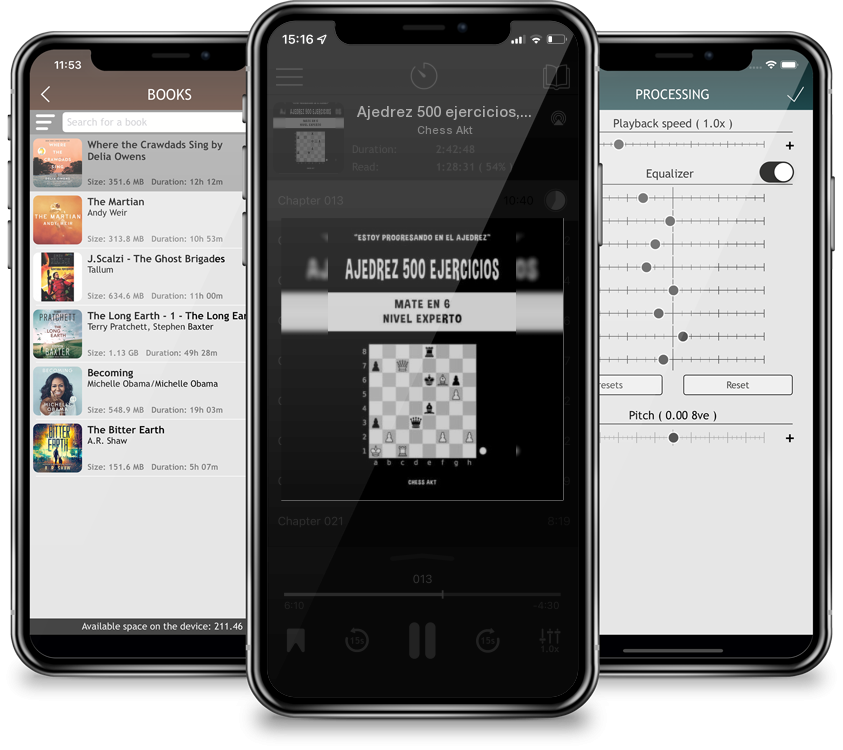 Audiobook Ajedrez 500 ejercicios, Mate en 6, Nivel Experto by Chess Akt