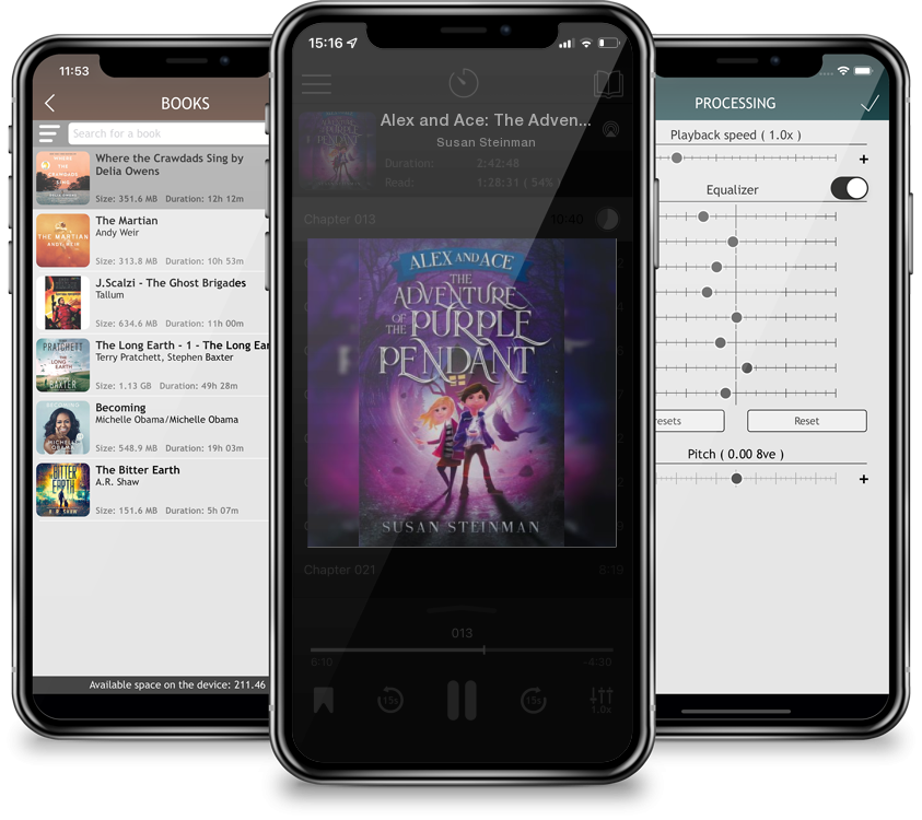 Audiobook Alex and Ace: The Adventure of the Purple Pendant by Susan Steinman