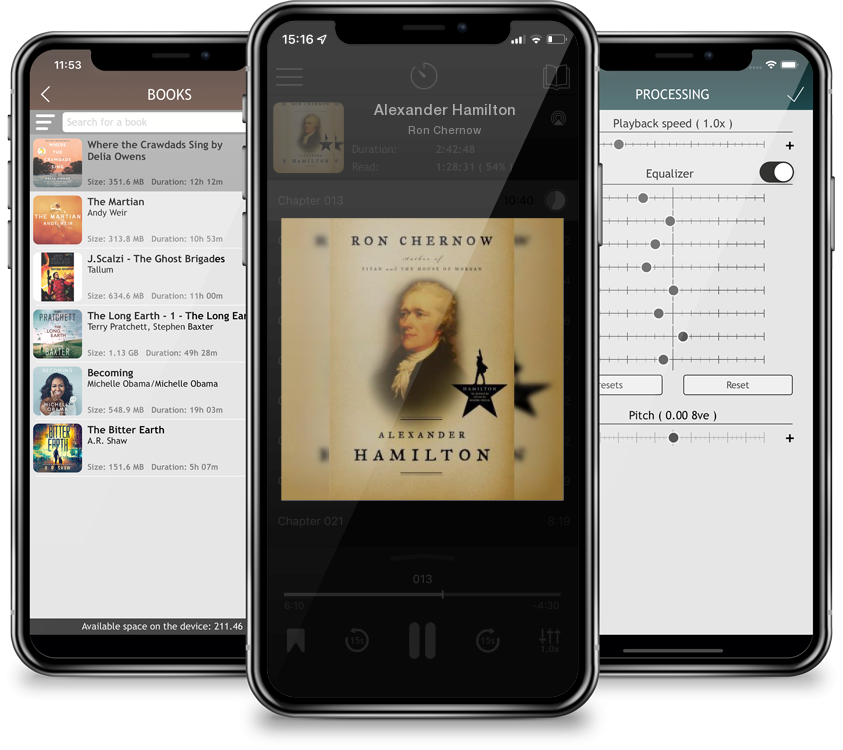 Listen Alexander Hamilton by Ron Chernow in MP3 Audiobook Player for free