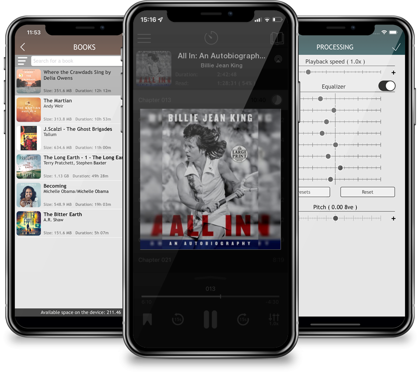 Audiobook All In: An Autobiography (Large Print / Paperback) by Billie Jean King