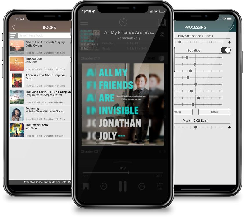 Audiobook All My Friends Are Invisible by Jonathan Joly