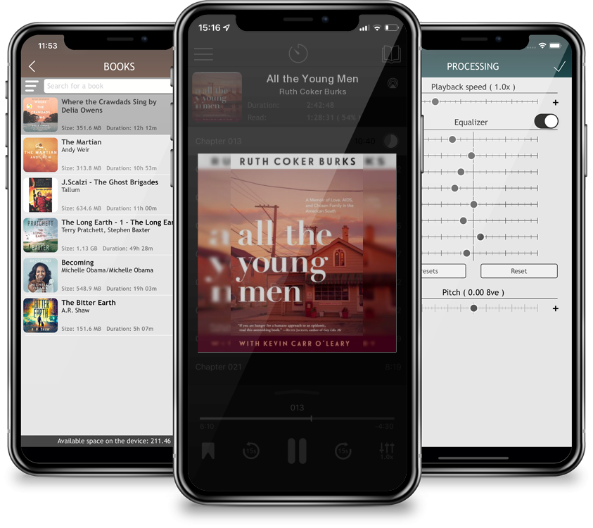 Listen All the Young Men by Ruth Coker Burks in MP3 Audiobook Player for free