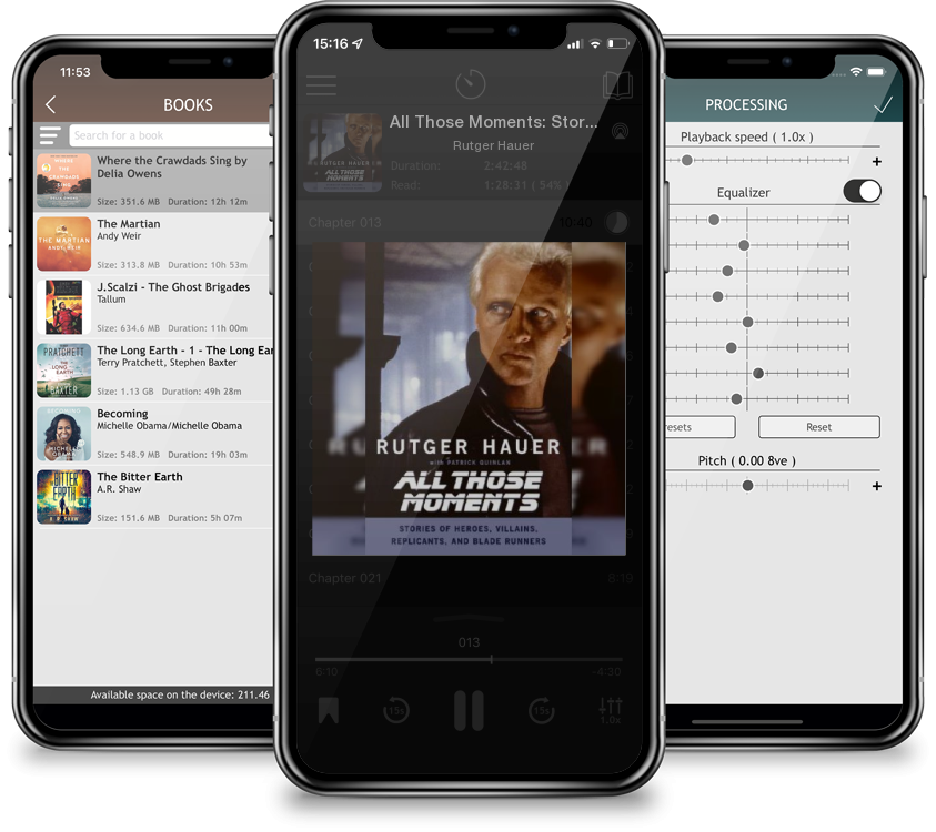 Audiobook All Those Moments: Stories of Heroes, Villains, Replicants, and Blade Runners by Rutger Hauer