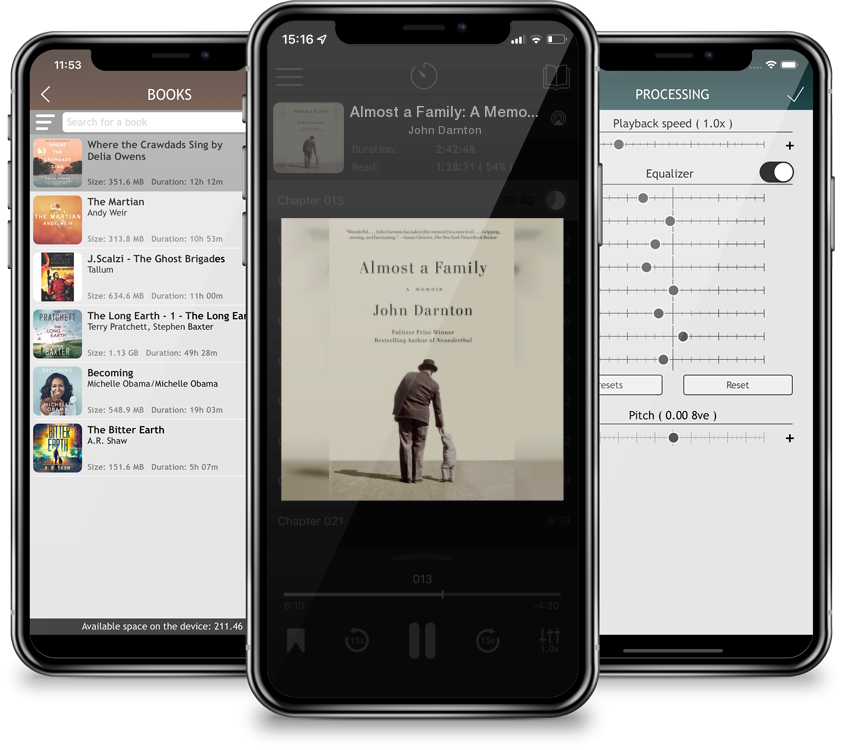 Audiobook Almost a Family: A Memoir by John Darnton