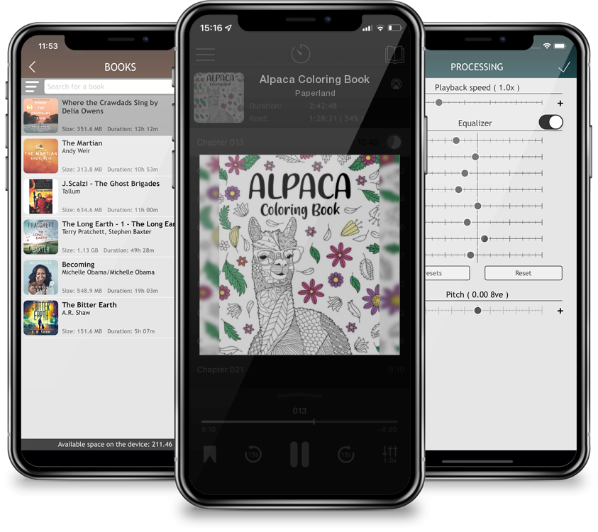 Listen Alpaca Coloring Book by Paperland in MP3 Audiobook Player for free