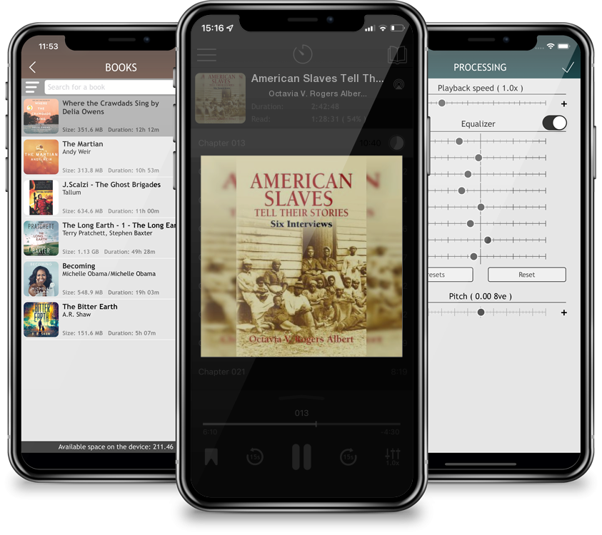 Listen American Slaves Tell Their Stories: Six Interviews (Dover Books on Americana) by Octavia V. Rogers Albert in MP3 Audiobook Player for free