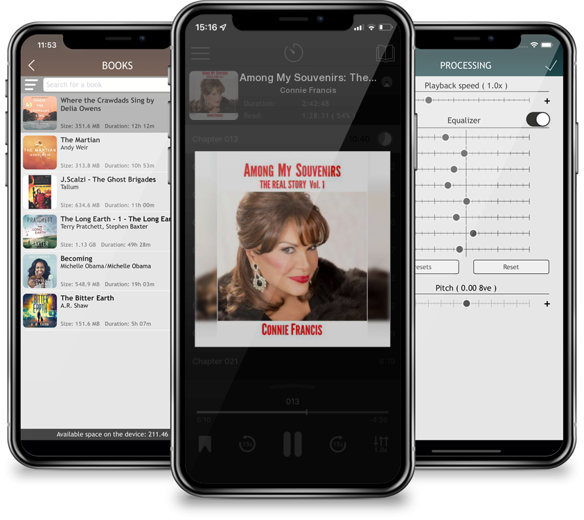 Audiobook Among My Souvenirs: The Real Story Vol. 1 (Large Print / Hardcover) by Connie Francis