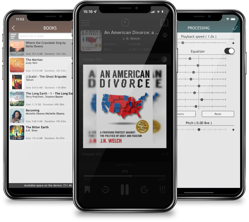 Audiobook An American Divorce: a Profound Protest Against the Politics of Guilt and Fascism by J. N. Welch