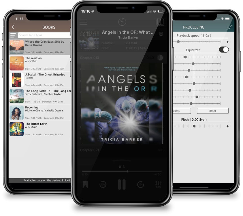 Audiobook Angels in the OR: What Dying Taught Me About Healing, Survival, and Transformation by Tricia Barker
