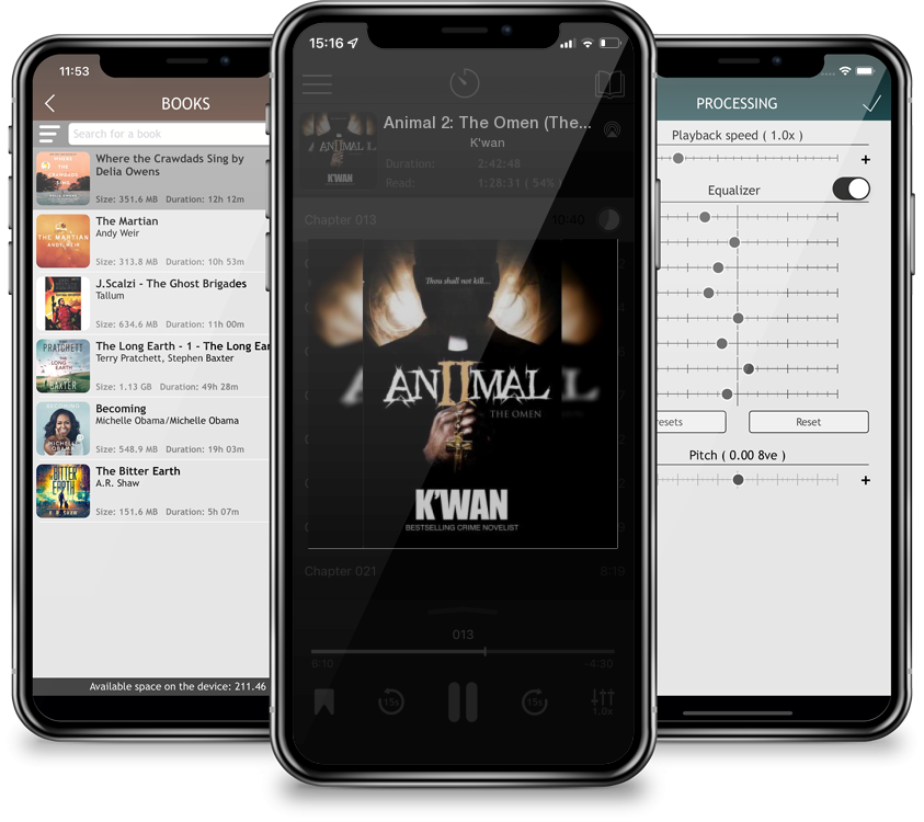 Listen Animal 2: The Omen (The Animal Series #2) by K'wan in MP3 Audiobook Player for free