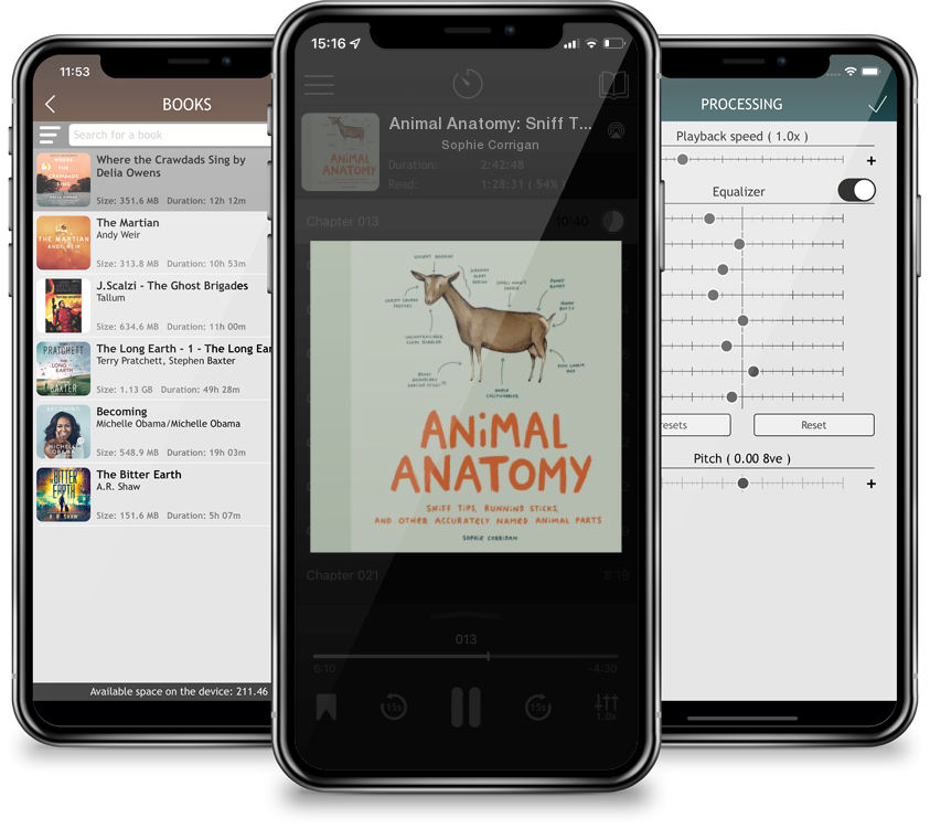 Listen Animal Anatomy: Sniff Tips, Running Sticks, and Other Accurately Named Animal Parts by Sophie Corrigan in MP3 Audiobook Player for free